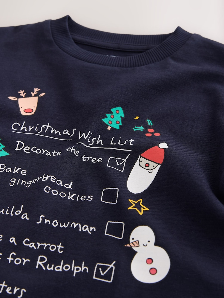 Navy Christmas Wish List - Landarmshirt mit weihnachtlichem Design (3 M.–7 J.) - Bild 10 von 10