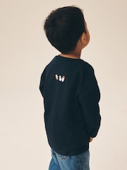 Navy Christmas Wish List - Camiseta navideña de manga larga (3 meses - 7 años) - Imagen 3 de 4