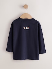 Navy Christmas Wish List Long Sleeve Christmas T-Shirt (3mths-7yrs) - Image 6 of 8