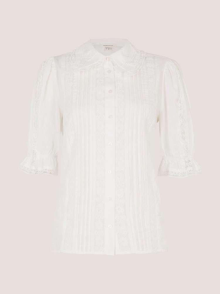 Monsoon Annette Puff Sleeve Lace Shirt - תמונה 5 מתוך 5 Monsoon Annette Puff Sleeve Lace Shirt - תמונה 5 מתוך 5