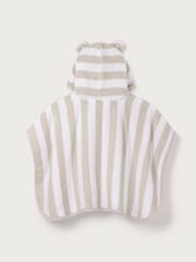 The White Company Grey Cotton Pebble Stripe Towelling Hoodie - Image 2 of 2