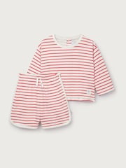 The White Company Red Cotton Little Surfer Top & Shorts Set - Image 1 of 1