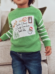 綠色 - Christmas Knitted Crew Neck Polo Shirt (3mths-10yrs) - 圖片 4/4