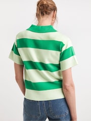 JD Williams Stripe Collar Short Sleeve Polo Shirt - Image 2 of 4
