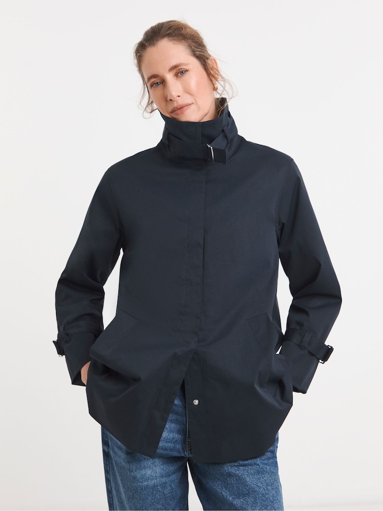 JD Williams Funnel Neck Trench Car Coat - Imaginea 1 din 4