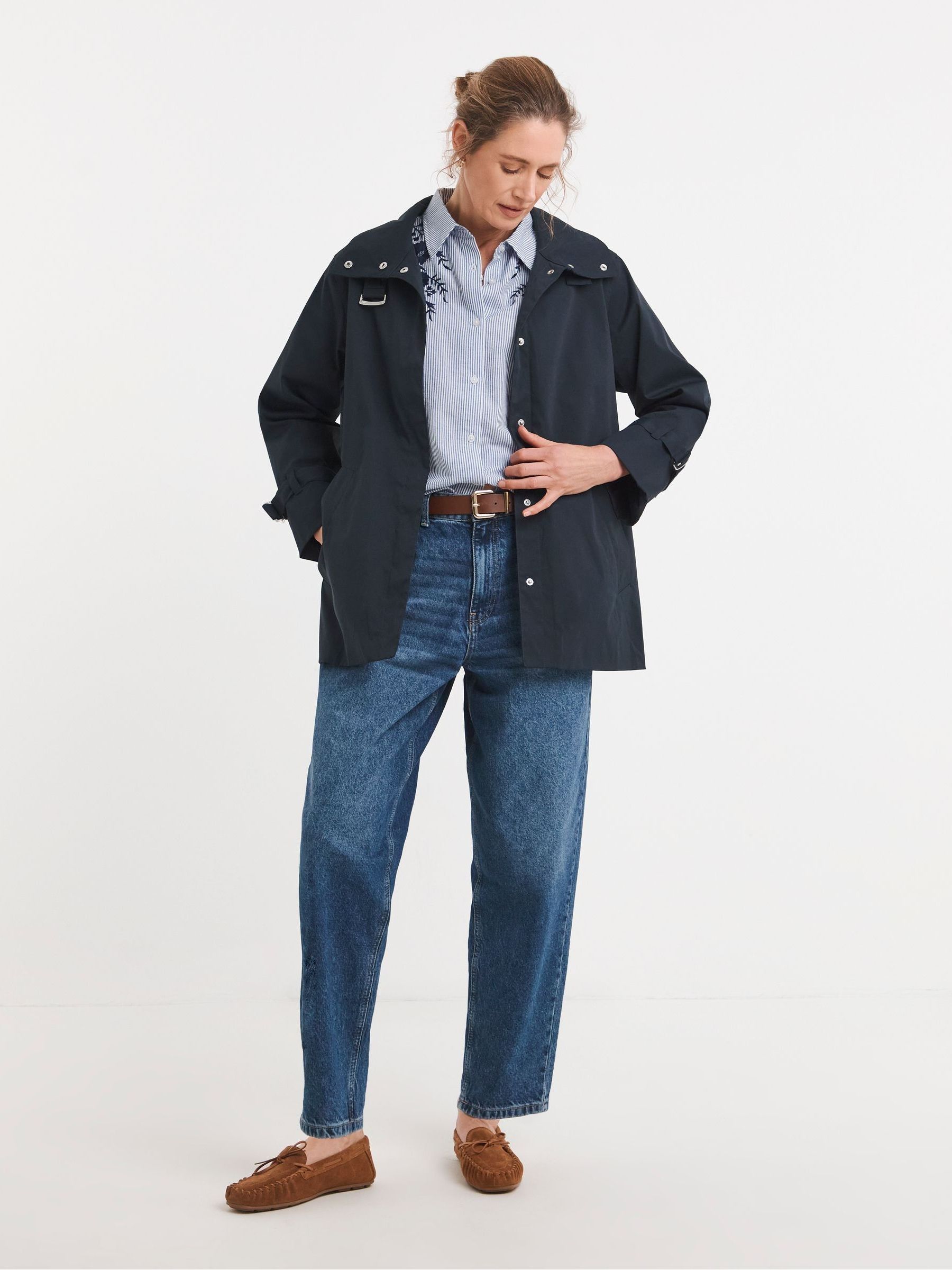 Buy JD Williams Blue Funnel Neck Trench Car Coat from the Next UK