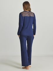 JD Williams Viscose Lace Long Sleeve Pyjamas Set - Imagen 3 de 4