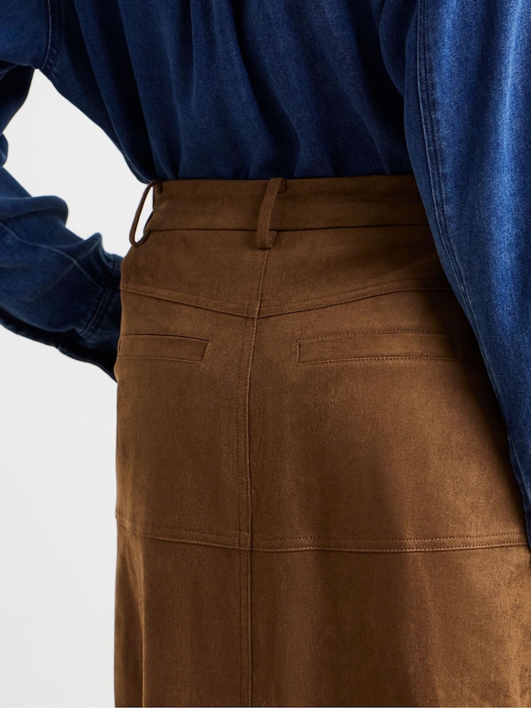 JD Williams Suedette Midi Fuste - Imaginea 4 din 4