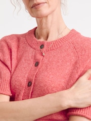 JD Williams Pink Sheer Short Sleeve Cardigan - Image 3 of 4