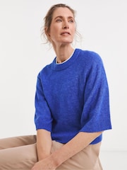 JD Williams Blue Sheer Wide Sleeve Jumper - Image 1 of 4
