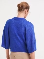 JD Williams Blue Sheer Wide Sleeve Jumper - Image 2 of 4