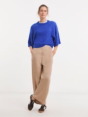 JD Williams Blue Sheer Wide Sleeve Jumper - Image 3 of 4