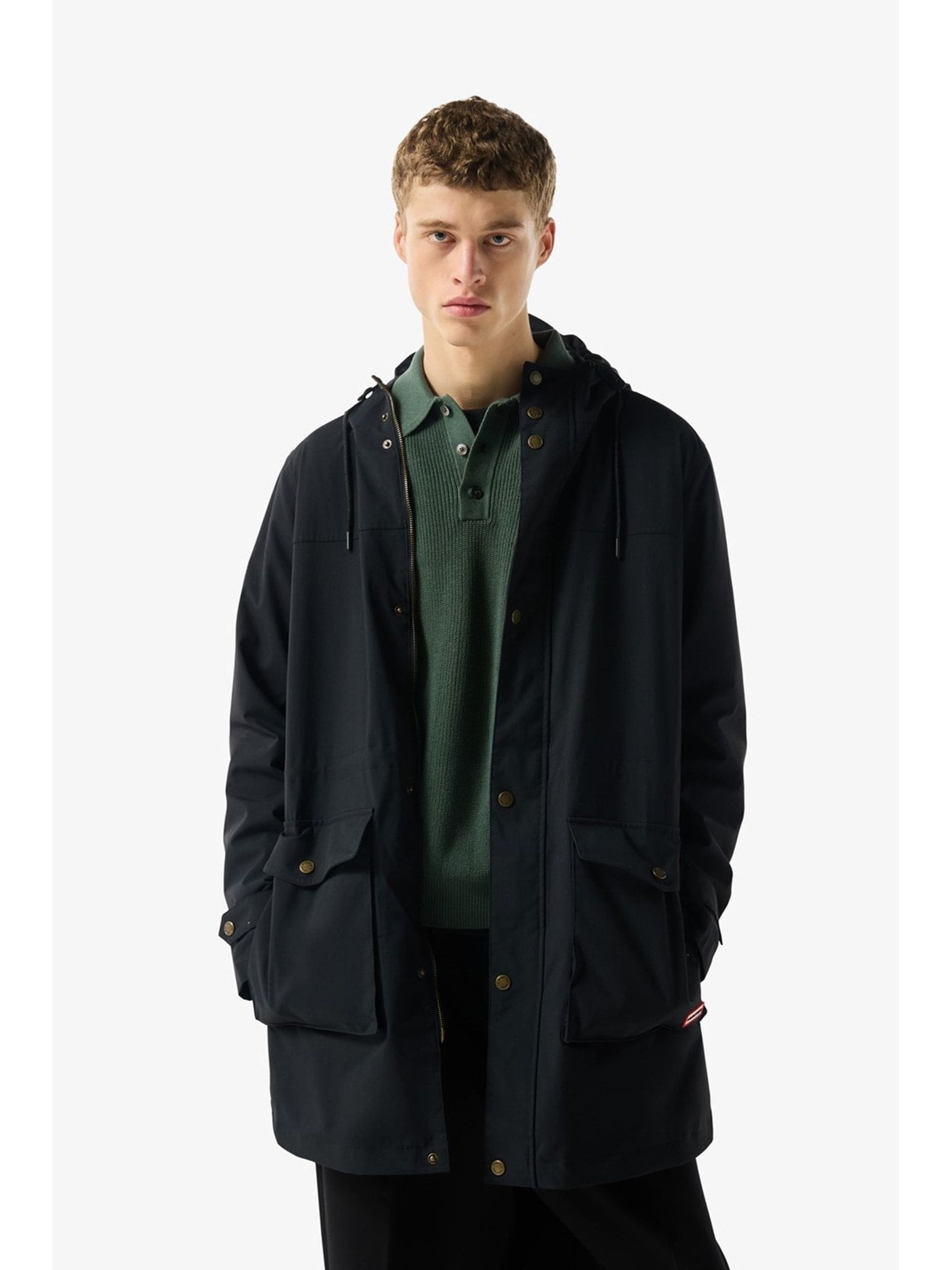 Hunter Men's Black Lightweight Waterproof Rain Coat Extra Large - Image 3