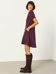 Dunkellila - FatFace Floral Jersey Dress - Bild 4 von 6