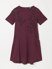 Dunkellila - FatFace Floral Jersey Dress - Bild 6 von 6