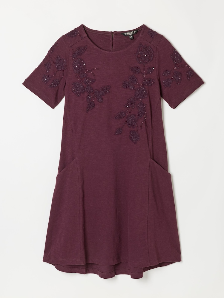 Dunkellila - FatFace Floral Jersey Dress - Bild 6 von 6 Dunkellila - FatFace Floral Jersey Dress - Bild 6 von 6