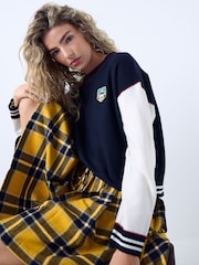 Yellow/Black Check - សំពត់ខ្លីបត់បាន - រូបភាព 3 នៃ 5