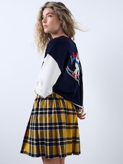 Yellow/Black Check - សំពត់ខ្លីបត់បាន - រូបភាព 4 នៃ 5