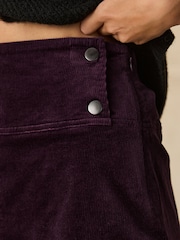 Burgundija Crveno - Pantalone od kordura Mini Suknje - Slika 4 od 7
