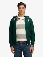 Superdry Green Monogram Embroidered Zip Hoodie - Image 2 of 6