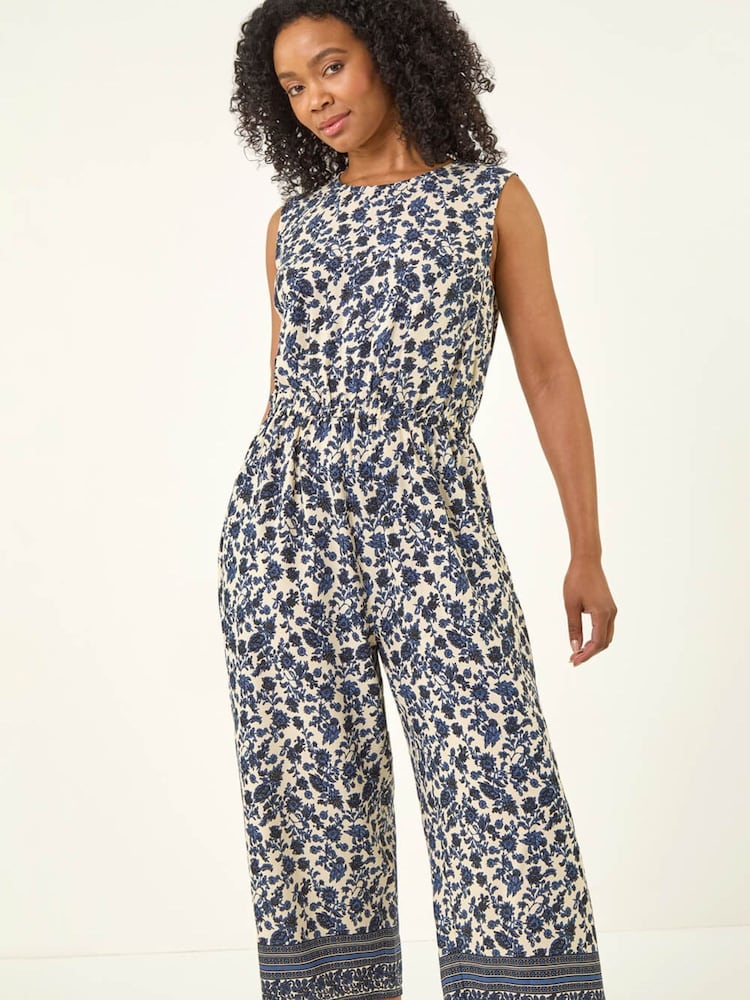 Roman 小さいサイズ・プリントクロップドジャンプスーツ - 画像 2 / 5