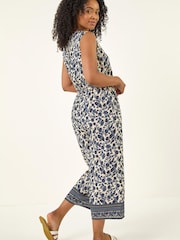 Roman 小さいサイズ・プリントクロップドジャンプスーツ - 画像 3 / 5