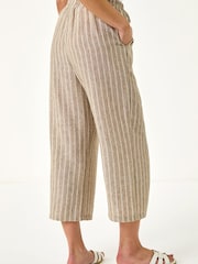 Roman Natural Petite Stripe Trousers - Image 4 of 5