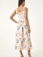 Roman White Petite Waist Detail Dress - Image 3 of 5