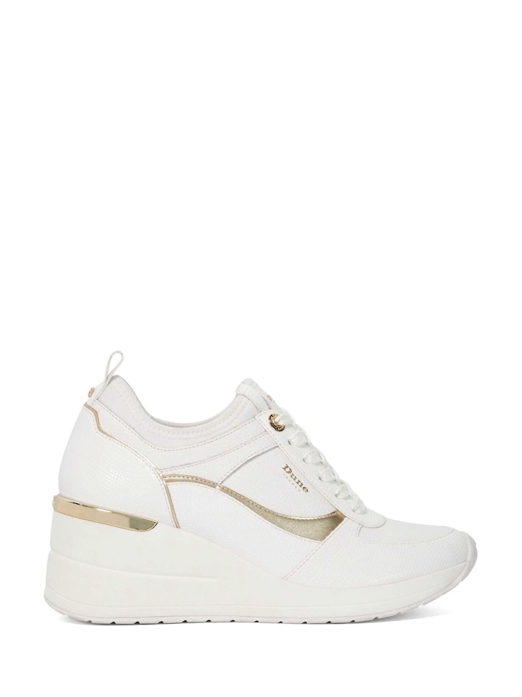 Dune London White Elarah Trainers - Image 2 of 6