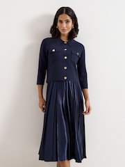 Phase Eight Blue Penny Knit Dress - Image 1 of 6