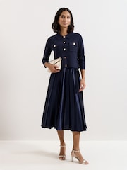 Phase Eight Blue Penny Knit Dress - Image 3 of 6