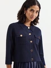 Phase Eight Blue Penny Knit Dress - Image 5 of 6