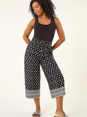 Roman – Cropped-Hose mit Rand-Print, Petite - Bild 2 von 5