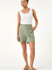Roman Green Petite Cotton Chino Shorts - Image 2 of 5