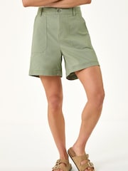 Roman Green Petite Cotton Chino Shorts - Image 4 of 5
