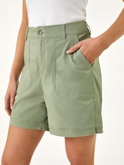 Roman Green Petite Cotton Chino Shorts - Image 5 of 5