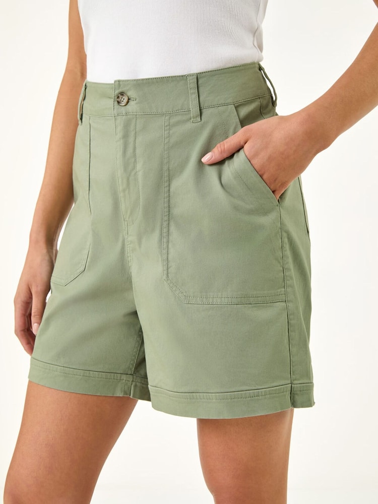 Roman Green Petite Cotton Chino Shorts - Image 5 of 5