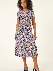 Roman Blue Petite Twist Front Dress - Image 2 of 5