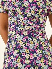 Roman Blue Petite Twist Front Dress - Image 5 of 5