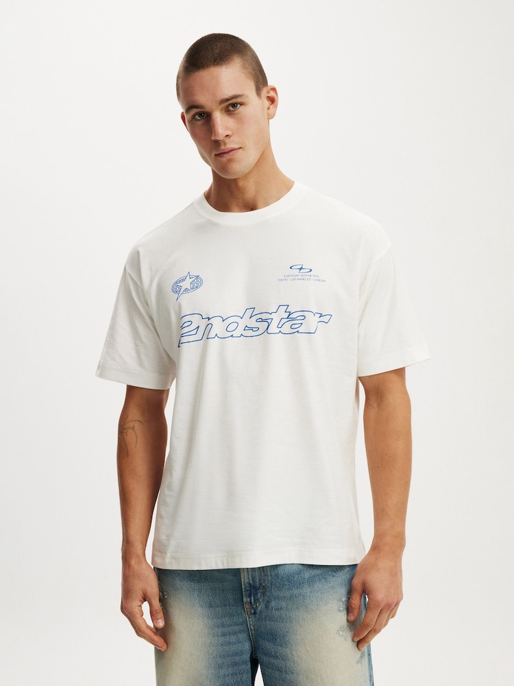 Cotton On White Box Fit Graphic T-Shirt - Image 1 of 4