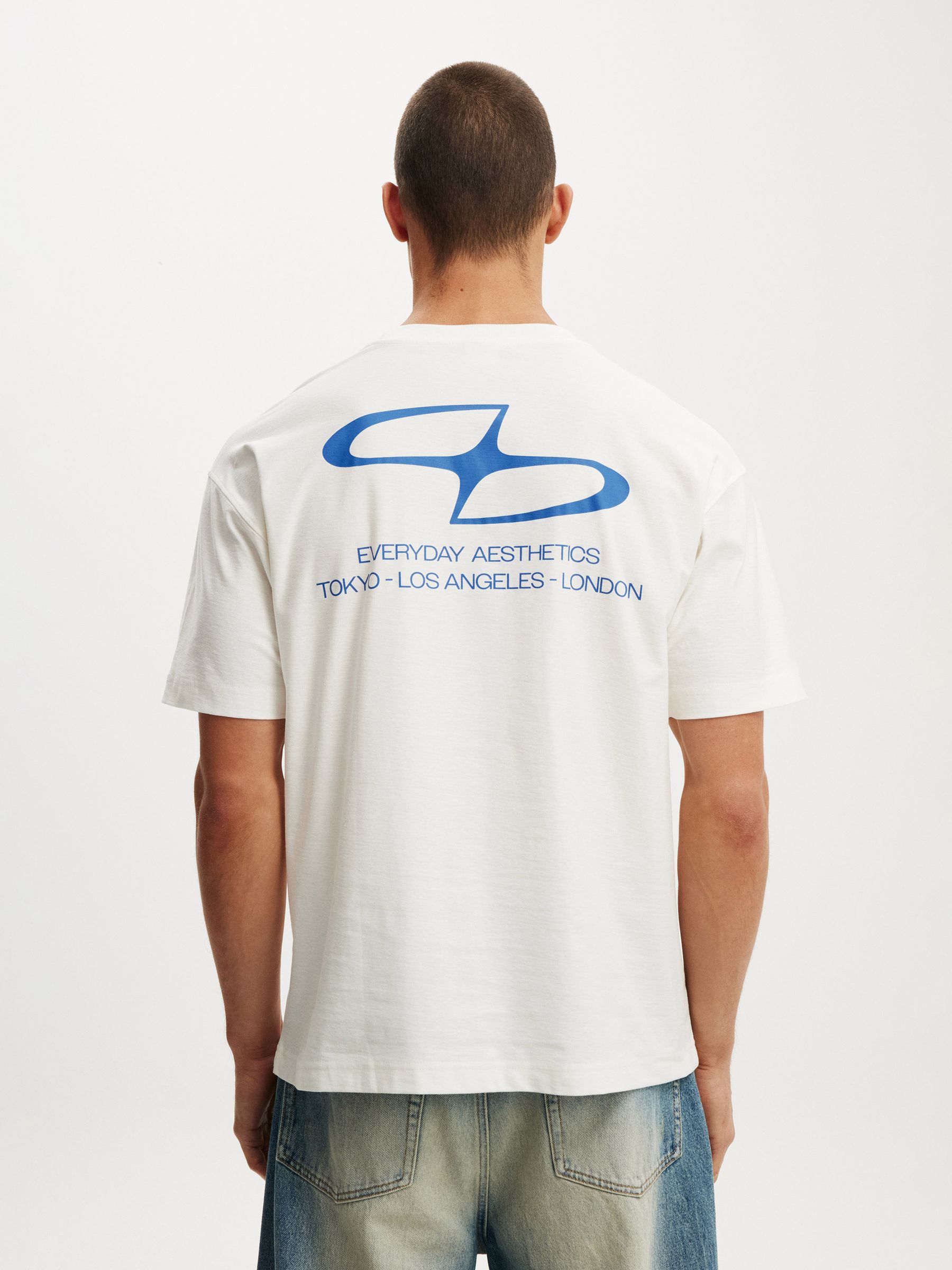 Buy Cotton On Vintage White / Everyday Box Fit Graphic T-Shirt
