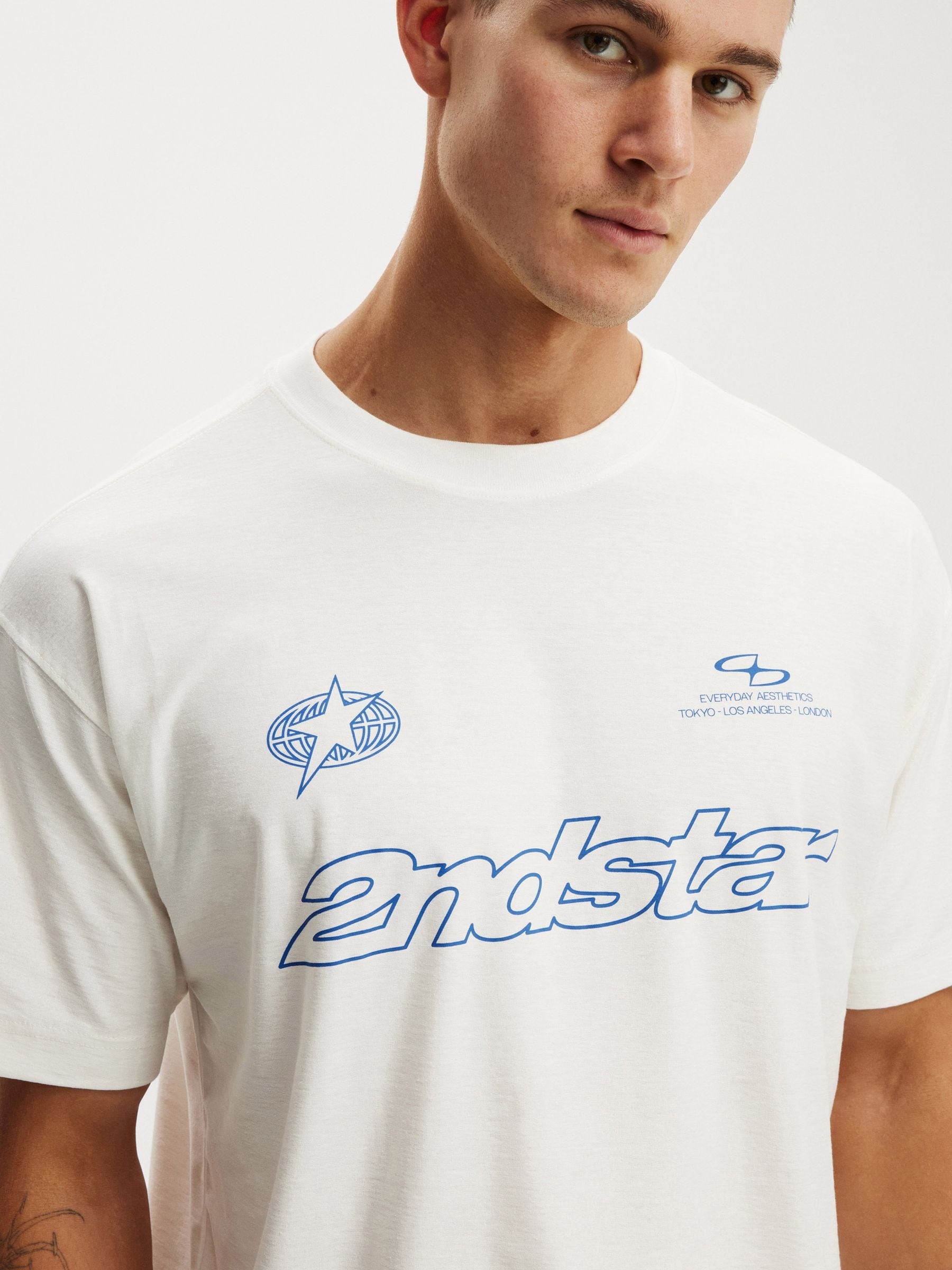 Buy Cotton On Vintage White / Everyday Box Fit Graphic T-Shirt