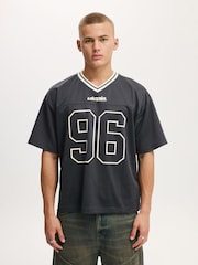 Cotton On Black Football Jersey - Image 1 of 6
