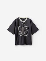 Cotton On Black Football Jersey - Image 5 of 6