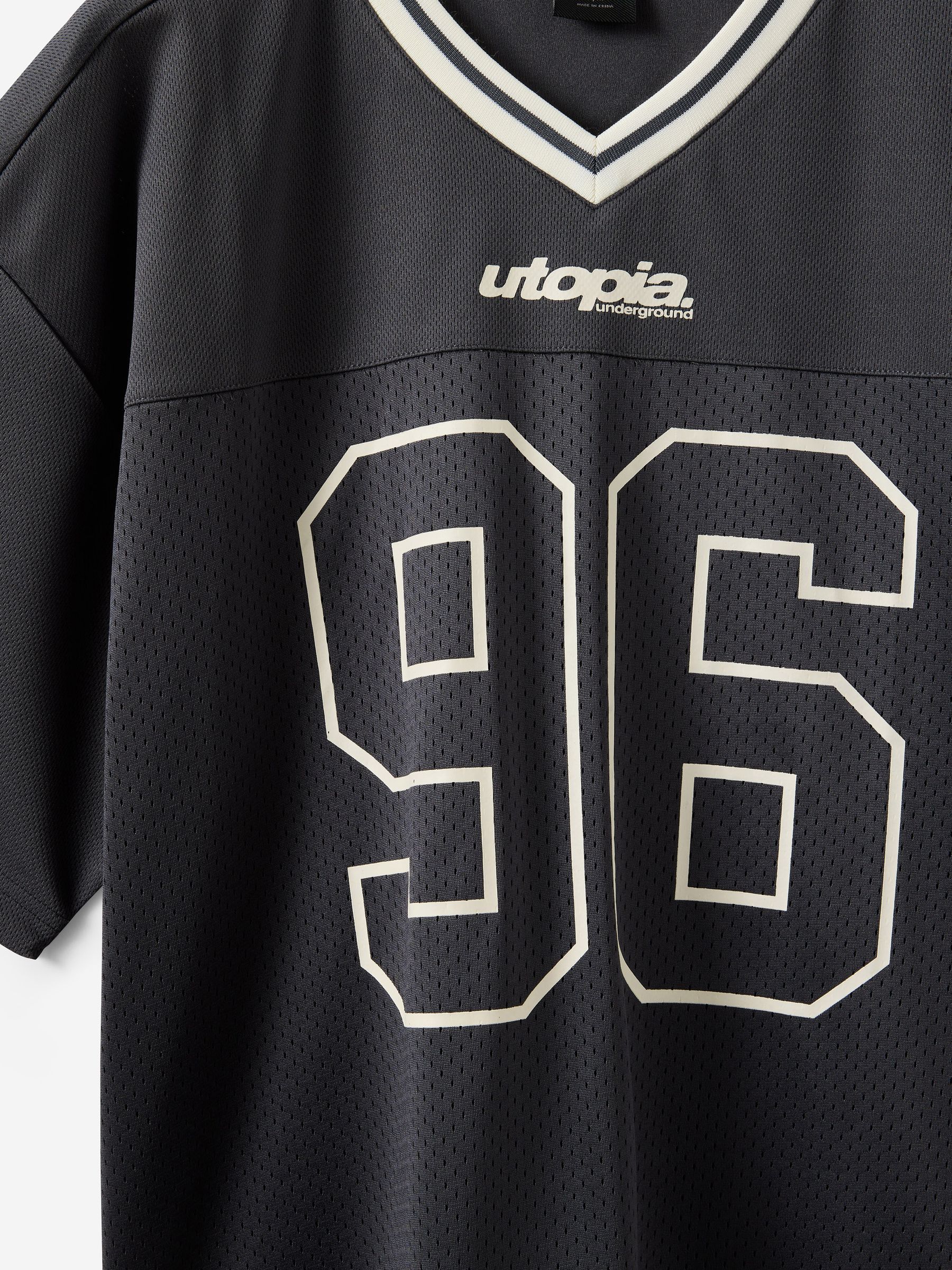 Buy Cotton On Washed Black / Ninety-Six Football Jersey from Next USA