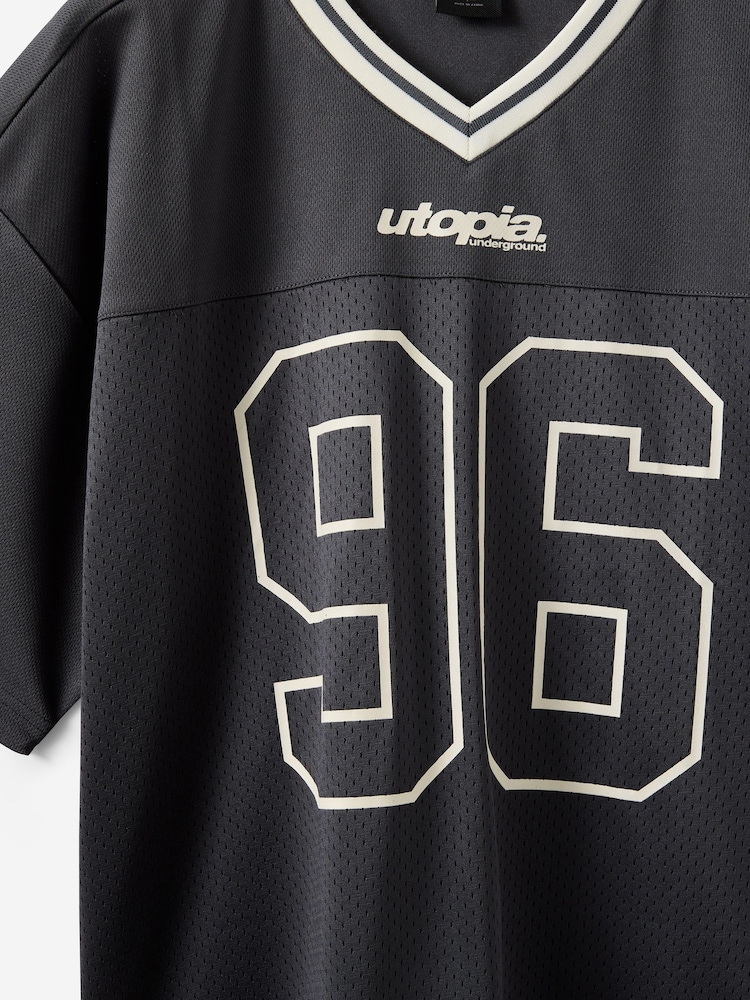 Cotton On Black Football Jersey - Image 6 of 6