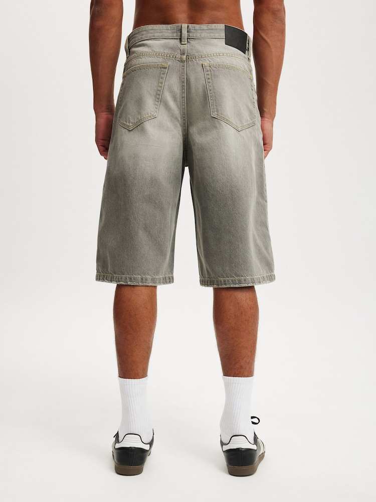 Cotton On Grey Super Baggy Jort Shorts - Image 2 of 8