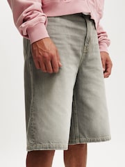 Cotton On Grey Super Baggy Jort Shorts - Image 5 of 8