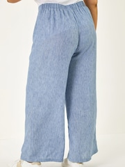 Roman Blue Curve Wide Leg Trousers - Image 3 of 5