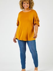 Roman Blue Curve Stretch Denim Leggings - Image 2 of 4